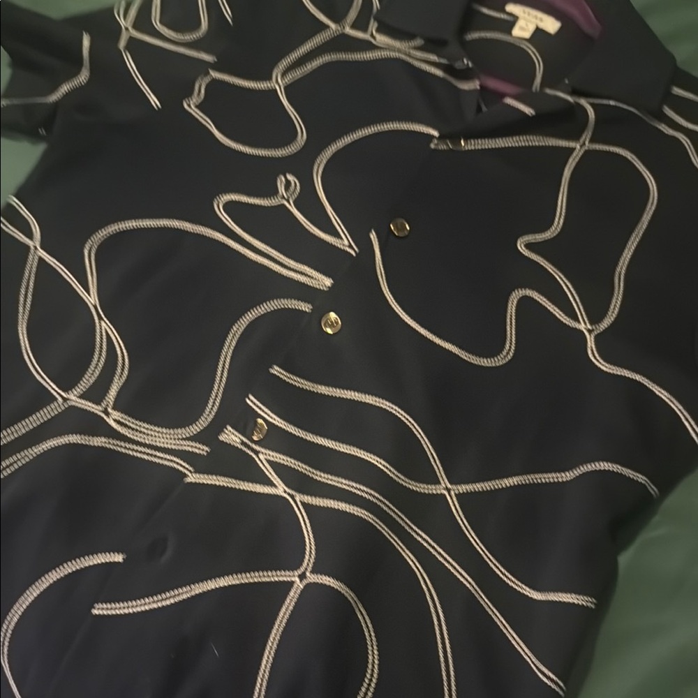 Reiss Blue Patterned Shirt - Picture 6 of 7